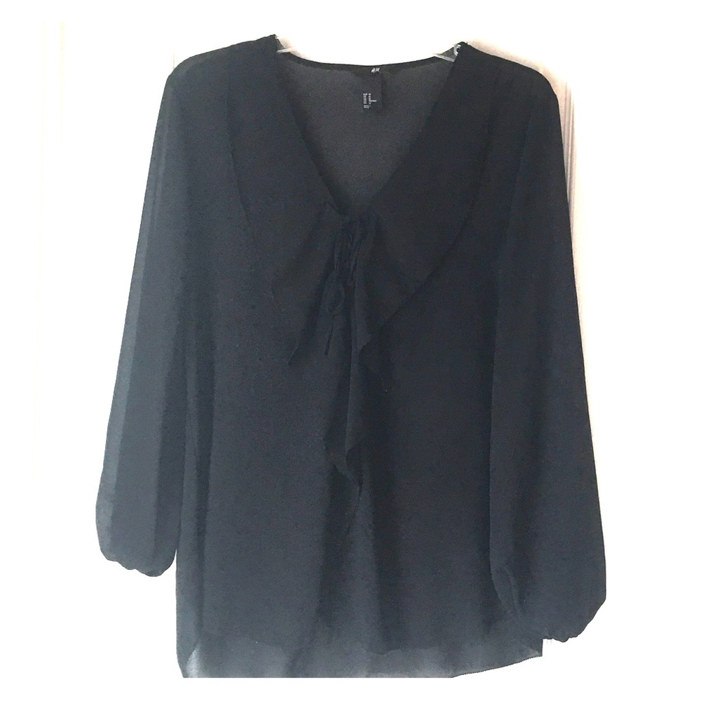 Long sleeve sheer top